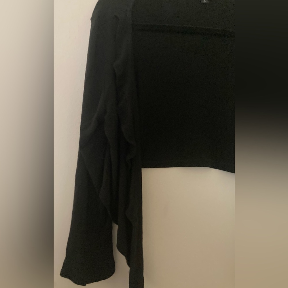 Arden B SOLD Black Shrug ruffle detail - Picture 2 of 12